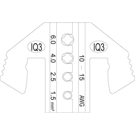 TOOLCRAFT PLE-IQ3 Krimpelő betét Napelemes dugós csatlakozó 6.0 - 1.5 mm² Alkalmas márka TOOLCRAFT PZ-500
