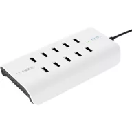   USB töltőállomás, 10 USB aljzat, max. 2400 mA, Belkin RockStar B2B139vf