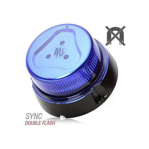 WAS Körkörös lámpa W126 Double Flash 867.4DSYNC 12 V, 24 V Fedélzeti hálózatról Csavaros szerelési mód Kék