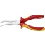 Knipex 26 26 200 T Lapos kerek csőrű fogó 40°-ban hajlított Króm-vanádium acél 200 mm
