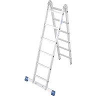   Krause 133908 Alumínium Több fokos kettős létra Állvánnyal Munkamagasság (max.): 4.40 m Alumínium 8.5 kg