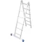 Krause 133908 Alumínium Több fokos kettős létra Állvánnyal Munkamagasság (max.): 4.40 m Alumínium 8.5 kg