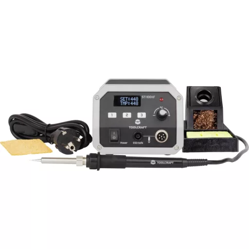 Digitális forrasztóállomás 50 - 480 °C 100 W, Toolcraft ST-100 HF TO-4878195