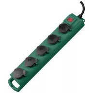   Brennenstuhl 1159910215 Kültéri hálózati elosztó kapcsolóval 5 részes Zöld Védőérintkezős 1 db
