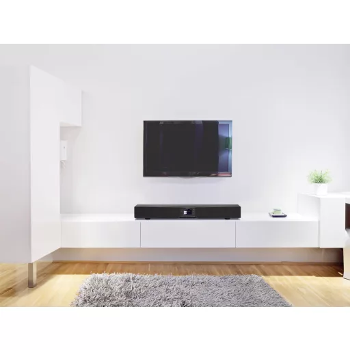 Sangean SB-100 Asztali internetrádió Internet, DAB+, URH LAN, WLAN, Bluetooth®, AUX Ébresztő funkció Fekete