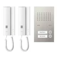   Ritto by Schneider RGE1818225 Kaputelefon Vezetékes Komplett készlet 2 családiház Fehér, Nemesacél