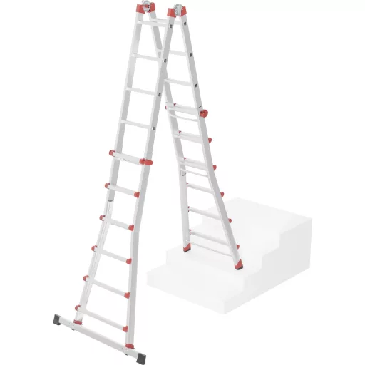 Hailo M80 7524-157 Alumínium Teleszkópos létra Munkamagasság (max.): 6.75 m Ezüst 17 kg