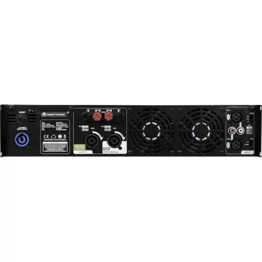 Omnitronic XPA-2700 Nagy teljesítményű erősítő RMS teljesítmény kimeneti csatornánként 4 Ohm-nál: 1350 W