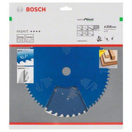 Bosch Accessories Expert for Wood 2608644079 Körfűrészlap 216 x 30 x 1.8 mm Fogak száma (collonként): 40 1 db