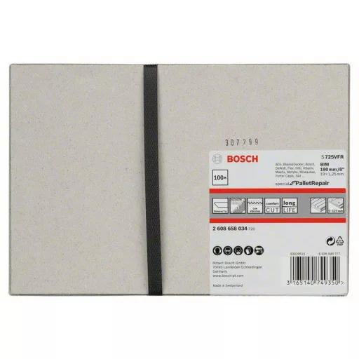 Bosch Accessories 2608658034 Szablyás fűrészlap S 725 VFR Special raklapjavításhoz 100 db