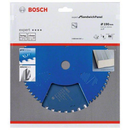 Bosch Accessories Expert for Sandwich Panel 2608644367 Körfűrészlap 190 x 30 x 1.6 mm Fogak száma (collonként): 36 1 db