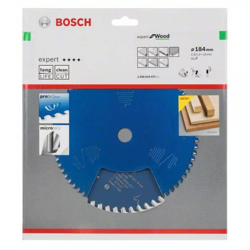 Bosch Accessories Expert for Wood 2608644037 Körfűrészlap 184 x 16 x 1.6 mm Fogak száma (collonként): 56 1 db