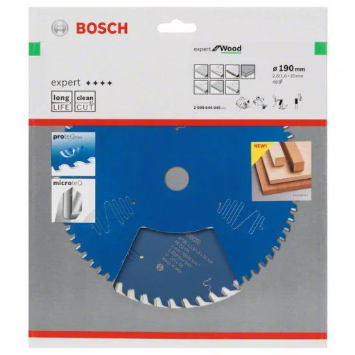Bosch Accessories Expert for Wood 2608644045 Körfűrészlap 190 x 20 x 1.6 mm Fogak száma (collonként): 48 1 db