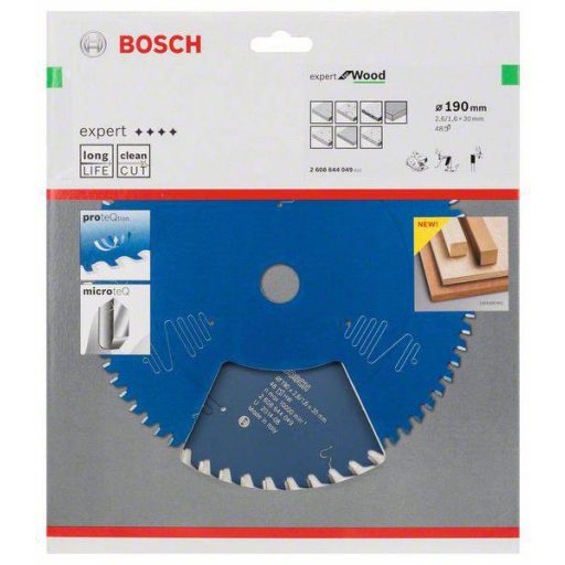 Bosch Accessories Expert for Wood 2608644049 Körfűrészlap 190 x 30 x 1.6 mm Fogak száma (collonként): 48 1 db