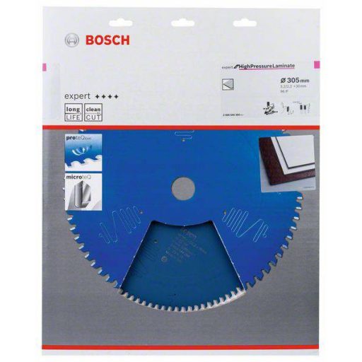 Bosch Accessories Expert for High-Pressure Laminate 2608644364 Körfűrészlap 305 x 30 x 2.2 mm Fogak száma (collonként): 96 1 db