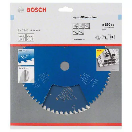 Bosch Accessories Expert for Aluminium 2608644102 Körfűrészlap 190 x 30 x 1.6 mm Fogak száma (collonként): 56 1 db