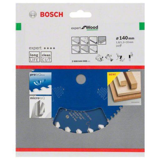 Bosch Accessories Expert for Wood 2608644008 Körfűrészlap 140 x 20 x 1.3 mm Fogak száma (collonként): 24 1 db