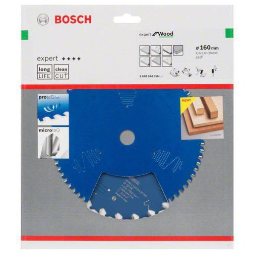 Bosch Accessories Expert for Wood 2608644016 Körfűrészlap 160 x 20 x 1.6 mm Fogak száma (collonként): 24 1 db