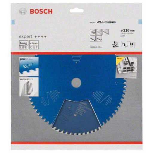 Bosch Accessories Expert for Aluminium 2608644110 Körfűrészlap 216 x 30 x 1.8 mm Fogak száma (collonként): 64 1 db
