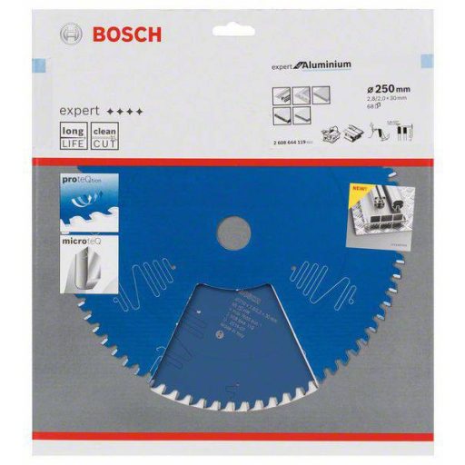 Bosch Accessories Expert for Aluminium 2608644119 Körfűrészlap 250 x 30 x 2 mm Fogak száma (collonként): 68 1 db