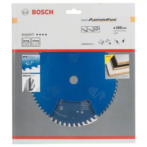 Bosch Accessories Expert for Laminated Panel 2608644127 Keményfém körfűrészlap 160 x 20 x 1.6 mm Fogak száma (collonként): 48 1 db