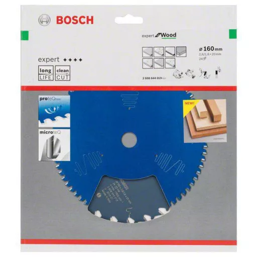 Bosch Accessories Expert for Wood 2608644019 Körfűrészlap 160 x 20 x 1.6 mm Fogak száma (collonként): 24 1 db