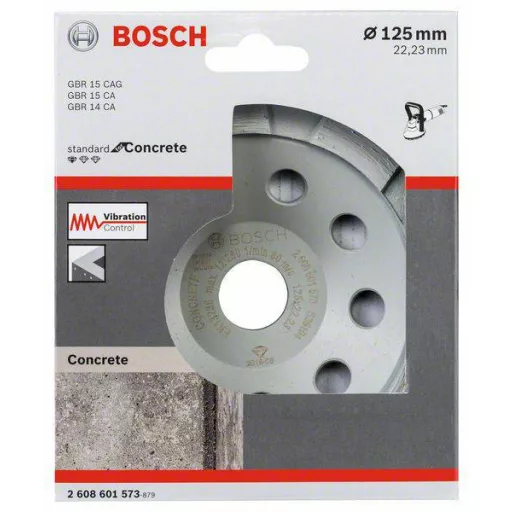 Bosch Accessories 2608601573 Gyémánt edény szabvány betonhoz, 125 x 22,23 x 5 mm Standard for Concrete 125 mm 1 db