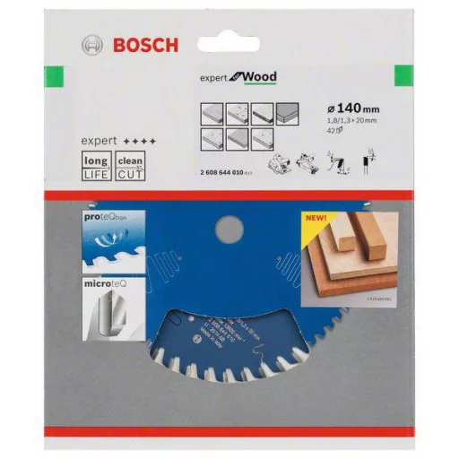 Bosch Accessories Expert for Wood 2608644010 Körfűrészlap 140 x 20 x 1.3 mm Fogak száma (collonként): 42 1 db