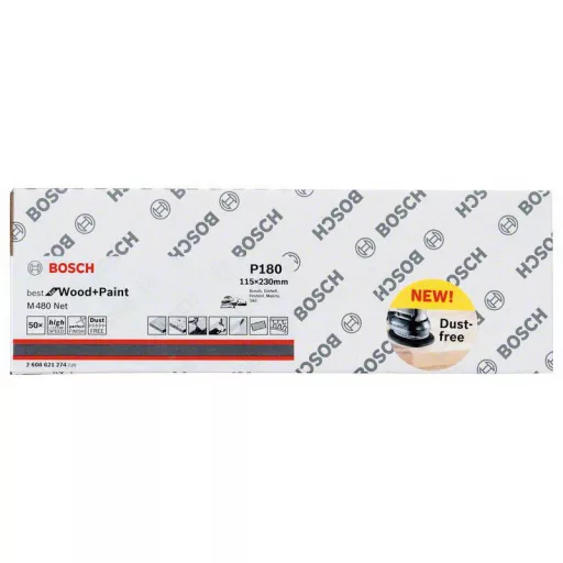 Bosch Accessories M480 2608621274 Oszcilláló csiszolópapír Szemcsézet 180 (H x Sz) 230 mm x 115 mm 50 db