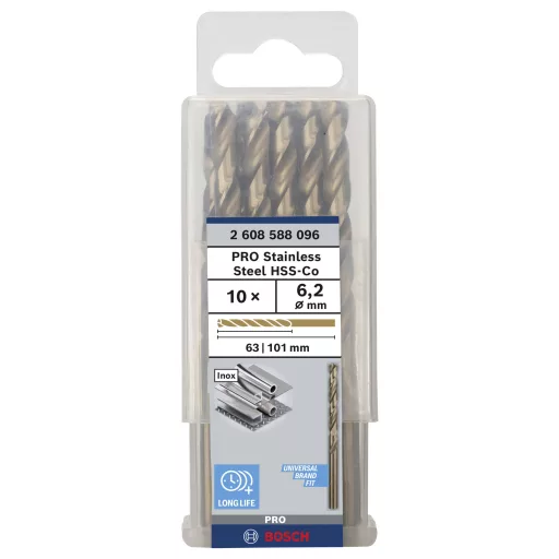 Bosch Accessories 2608588096 Fém spirálfúró 6.2 mm 10 db