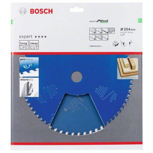 Bosch Accessories Expert for Wood 2608644342 Körfűrészlap 254 x 30 x 1.8 mm Fogak száma (collonként): 54 1 db