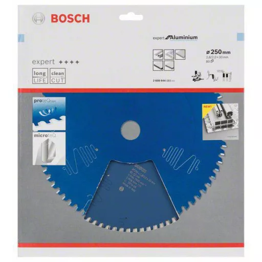 Bosch Accessories Expert for Aluminium 2608644111 Körfűrészlap 250 x 30 x 2 mm Fogak száma (collonként): 80 1 db
