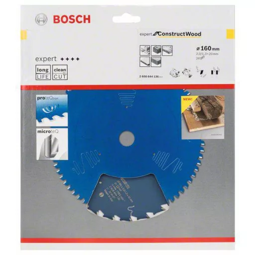 Bosch Accessories Expert for Construct Wood 2608644136 Körfűrészlap 160 x 20 x 1.3 mm Fogak száma (collonként): 24 1 db