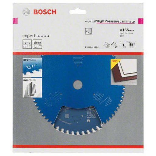 Bosch Accessories Expert for High Pressure Laminate 2608644133 Körfűrészlap 165 x 20 x 1.6 mm Fogak száma (collonként): 48 1 db