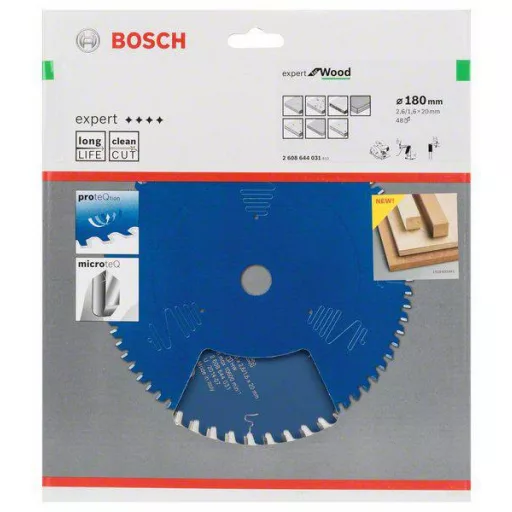 Bosch Accessories Expert for Wood 2608644031 Körfűrészlap 180 x 20 x 1.6 mm Fogak száma (collonként): 48 1 db