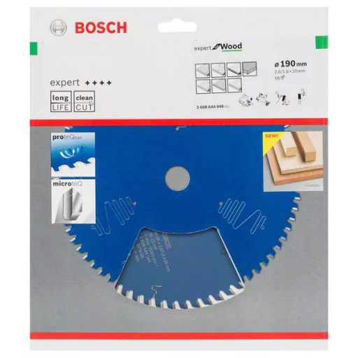 Bosch Accessories Expert for Wood 2608644046 Körfűrészlap 190 x 20 x 1.6 mm Fogak száma (collonként): 56 1 db