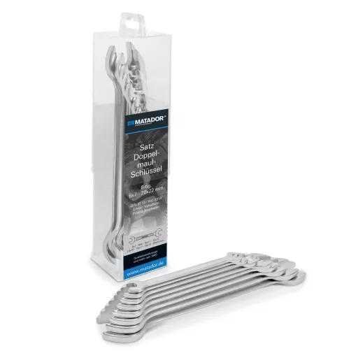 Matador Schraubwerkzeuge 01009080 01009080 Kettős csavarkulcs készlet 8 részes Kulcsszélesség (metrikus) 6 - 22 mm