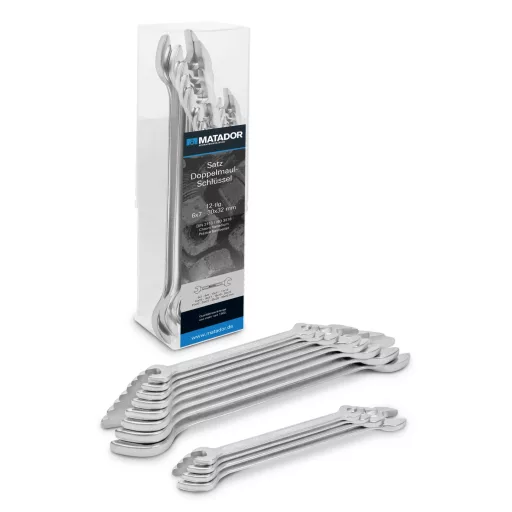 Matador Schraubwerkzeuge 01009120 01009120 Kettős csavarkulcs készlet 12 részes Kulcsszélesség (metrikus) 6 - 32 mm