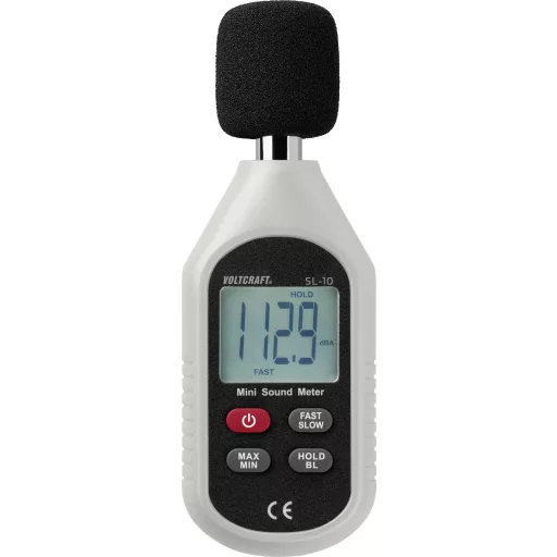 Zajszintmérő, decibel mérő 30-130 dB 31,5 Hz - 8 kHz Voltcraft SL-10