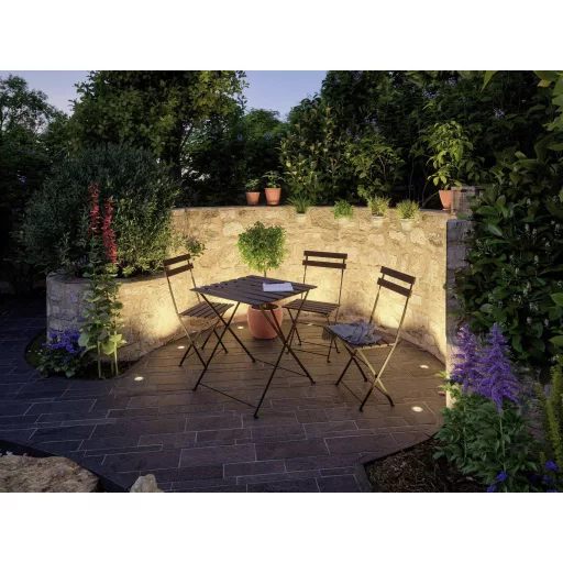 Paulmann 93697 Világításrendszer, Plug & Shine LED kültéri beépíthető lámpa (alapkészlet) 3 részes készlet LED 7.5 W Melegfehér Ezüst