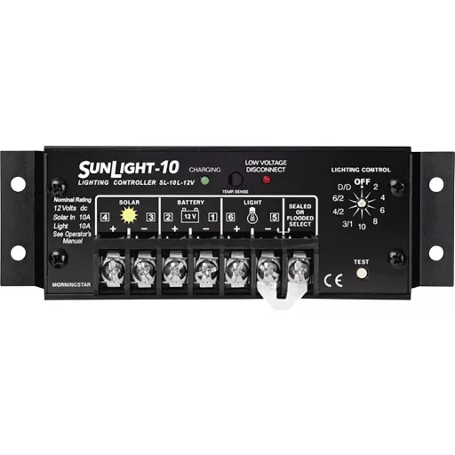 Morningstar SunLight SL-10L 12V Napelem töltésszabályozó PWM 12 V 10 A