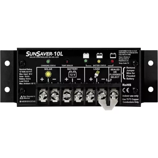 Morningstar SunSaver SS-10L 12V Napelem töltésszabályozó PWM 12 V 65 A