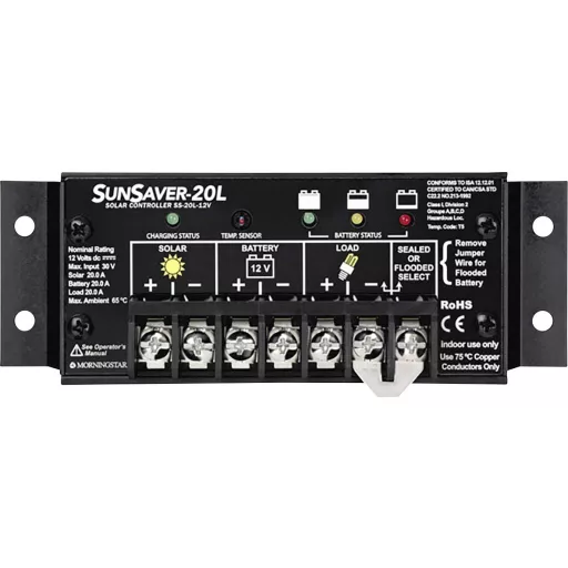 Morningstar SunSaver SS-20L 24V Napelem töltésszabályozó PWM 24 V 140 A