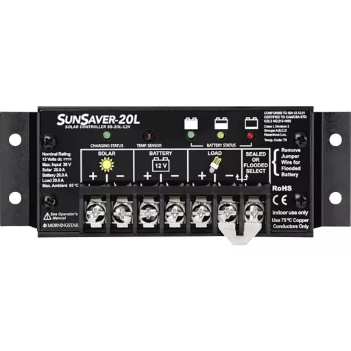Morningstar SunSaver SS-20L 12V Napelem töltésszabályozó PWM 12 V 140 A