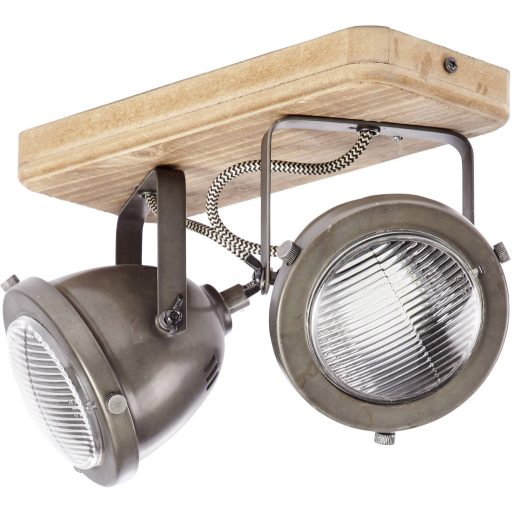 Brilliant Carmen Wood 72029/84 Mennyezeti fényszóró LED GU10 50 W Fa, Nemesacél (matt)