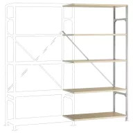   Manuflex RB1125 Polc ráépíthető modul 50 kg (Sz x Ma x Mé) 97 x 2 x 30 cm Acél Cinkezett Ónozott Fa padló