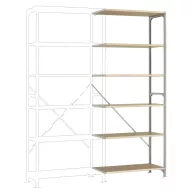   Manuflex RB1186 Polc ráépíthető modul 80 kg (Sz x Ma x Mé) 97 x 2.5 x 30 cm Acél Cinkezett Ónozott Fa padló