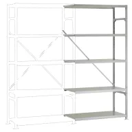   Manuflex RM3133 Polc ráépíthető modul 100 kg (Sz x Ma x Mé) 97 x 2 x 60 cm Acél Cinkezett Ónozott Fém padló