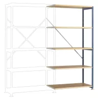   Manuflex RP1107.2001 Polc ráépíthető modul 100 kg (Sz x Ma x Mé) 97 x 2 x 50 cm Acél Porbevonatos Piros, Narancs Fa padló