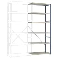  Manuflex RP1417.3003 Polc ráépíthető modul 100 kg (Sz x Ma x Mé) 97 x 2.5 x 30 cm Acél Porbevonatos Rubinvörös Fém padló
